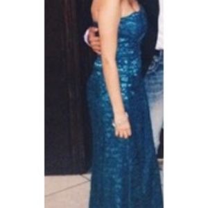 Lace Teal Dress